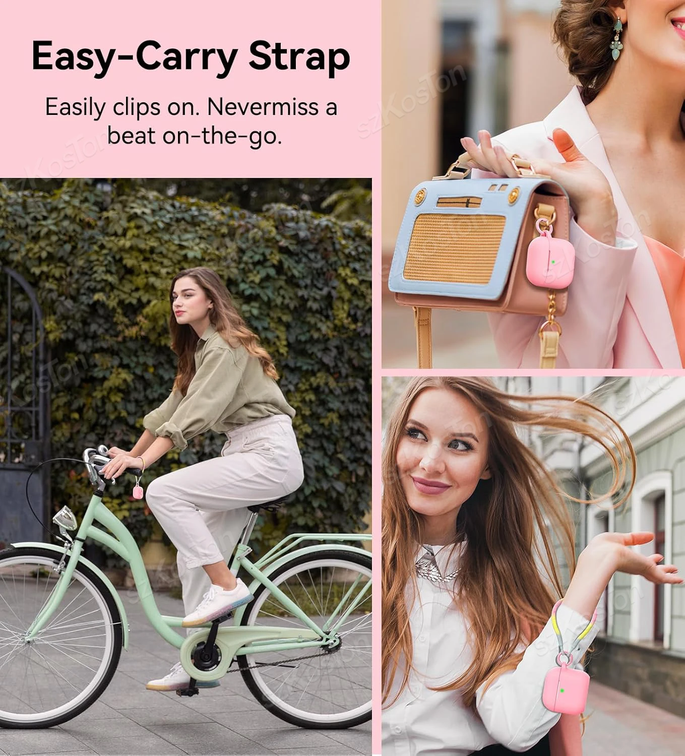 Capa protetora de silicone para airpods 4, capa com cordão compatível com 2024 air pods 4th soft shell com corda e chaveiro