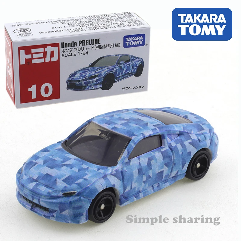 

Takara Tomy Tomica №10: Модель автомобиля PRELUDE Initial Return из сплава, миниатюрная, маломасштабная, для декора