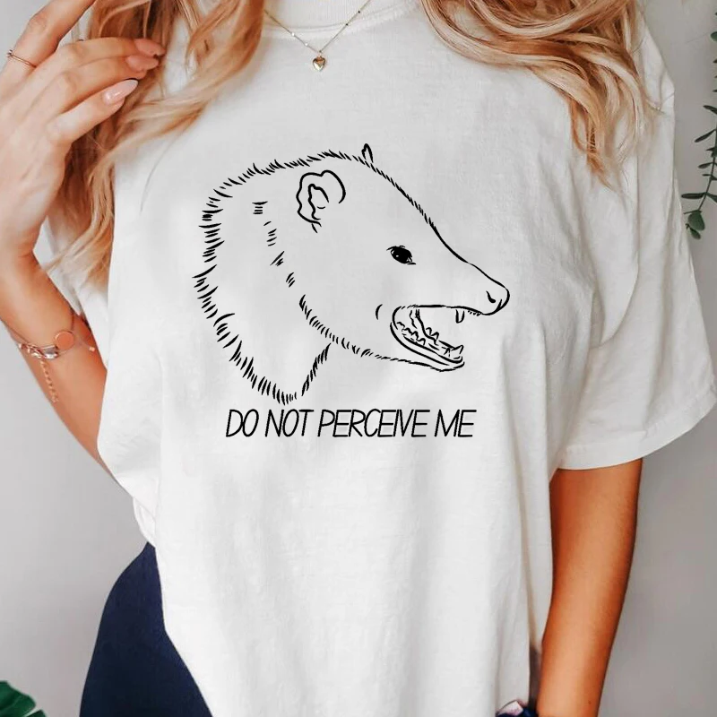 T-shirt engraçado do Meme do algodão para homens e mulheres, não me permita opossum, provérbios sarcásticos, T gráfico, streetwear do verão