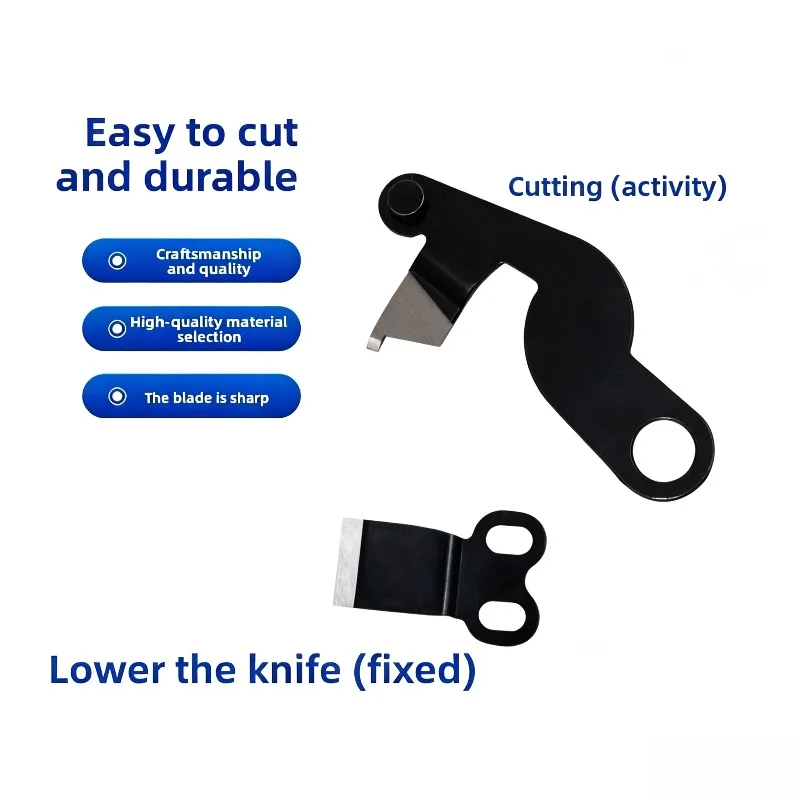 HENVOR B2408-771-000-A Moving Knife Fixed Knife for 781 Keyhole Sewing Machine Thread Cutting Blade