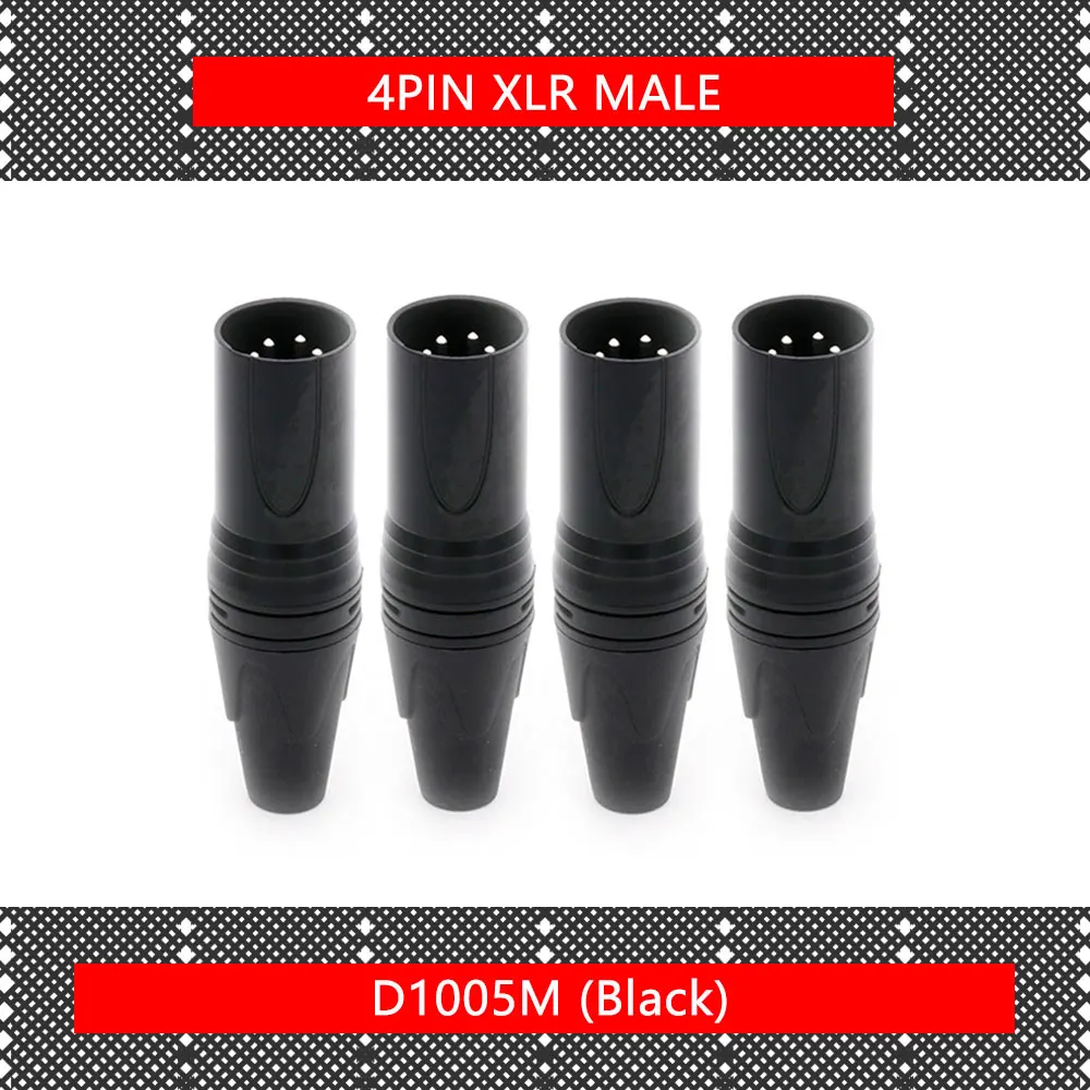 10 Stks/partij 3/4/5pin Xlr Connector Mannelijke/Vrouwelijke Xlr Plug Jack Socket Microfoon Mic Kabel Audio kabel Connector Zwarte Kleur