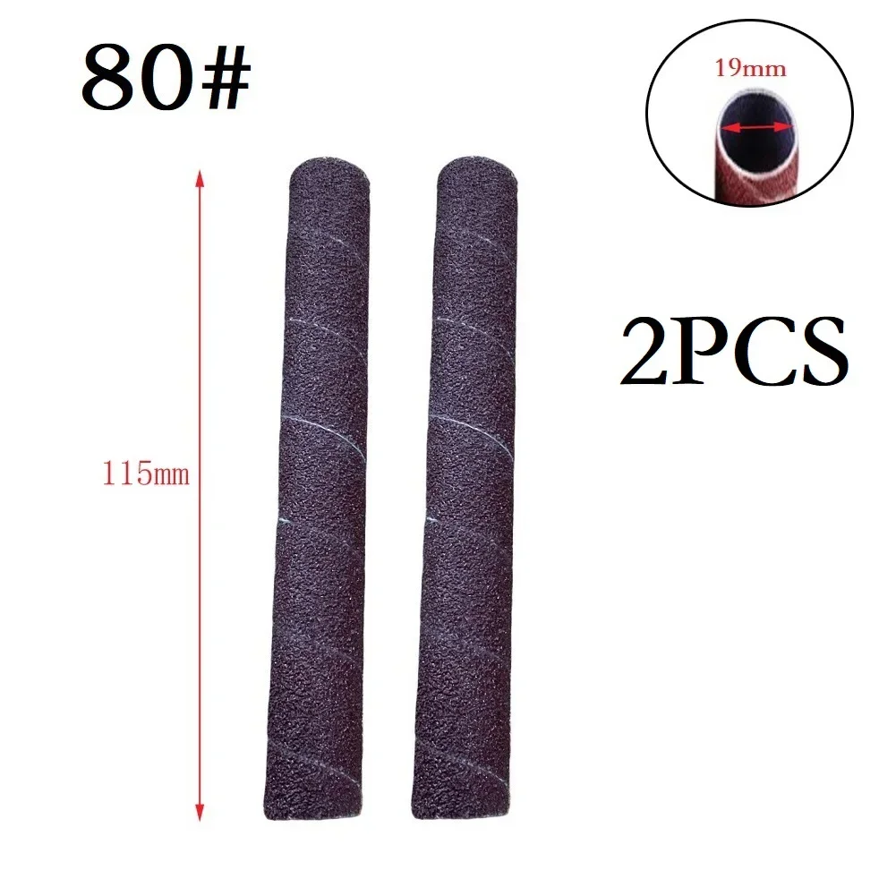 2PCS 4.5inch Sanding Drum Sleeves Sanding Paper Drum 80/150/240Grit  Mixed Vibrating Spindle Sander Sleeves Polishing Tools