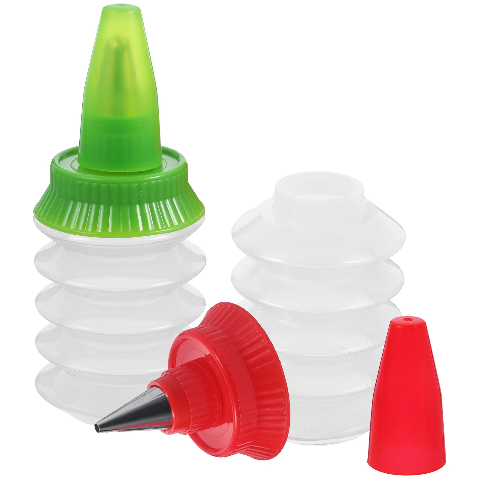 

2 Pcs Icing Bottles Cake Decorating Tool PP Material Lightweight Reusable Squeeze Bottle for Cookies Pastry Home Baking Dessert