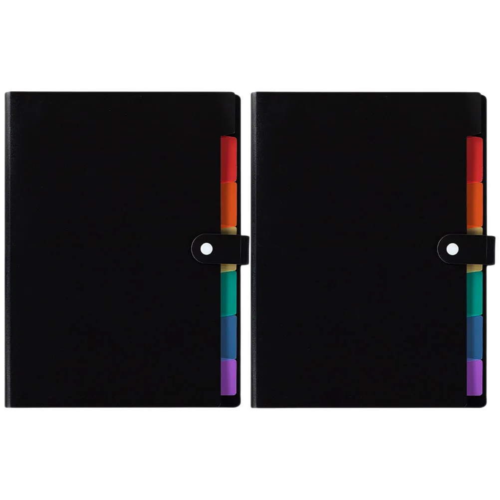 2 قطعة سعة كبيرة متعددة الطبقات مجلد ملفات حقيبة التخزين لأوراق A4 فواتير إيصالات الشيكات تذاكر العملة مكتب المدرسة المنزل #4