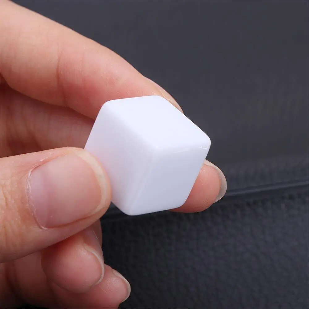 10PCS Party Game 16mm Blank Acrylic Dice Painting Graffiti Six Sided Dice Toys White Cubes Counting Dices Children Teaching