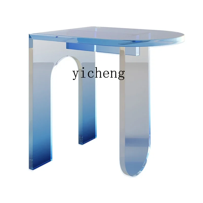 XL acrylic edge few designer transparent creative corner few coffee table living room gradual change small coffee table