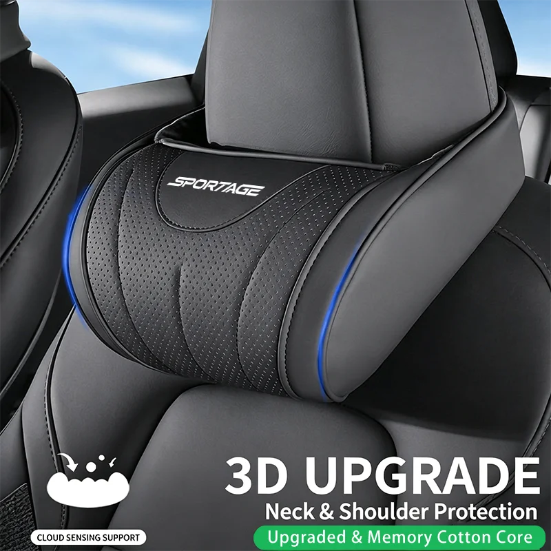 Car Headrest/Lumbar Support Car Neck Pillow Waist Support Cushion Driver Seat Backrest Pad for KIA Sportage 3 Nq5 2015 2014 2024