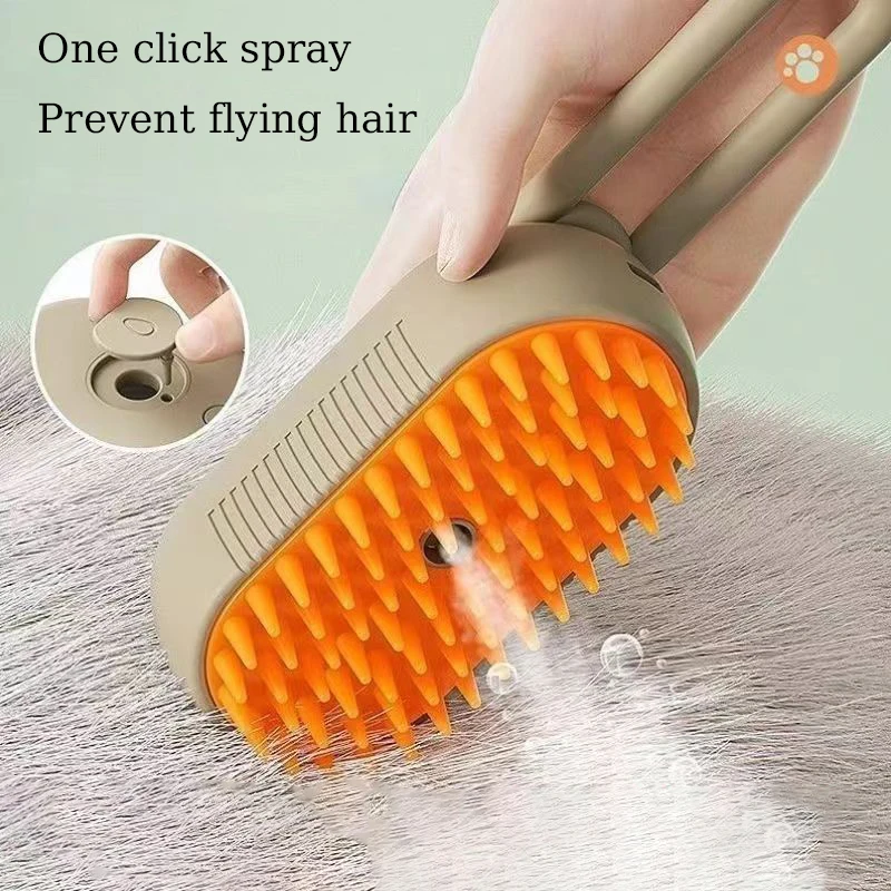 Pet comb cat dog electric spray massage comb one button spray anti fly hair massage bath comb