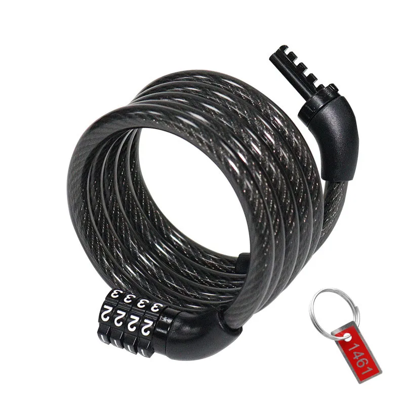 

Motorcycle Anti Theft Lock Bike Lock 4 Digit Bicycle Cable Combination Lock with Coded