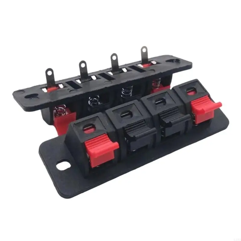 Quick Connection Auditory Terminal Clip 4Pin Spring Loads Connectors for Speaker Systems LED Lamp Testing