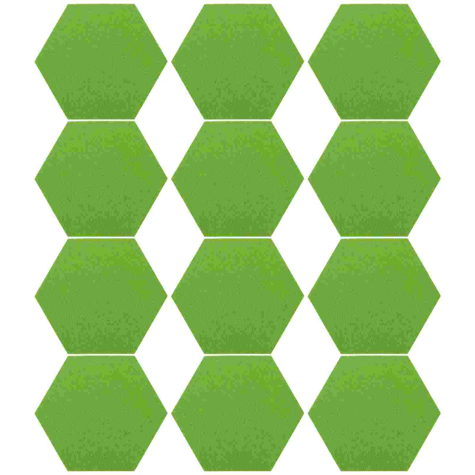 12 Pcs Felt Backdrop Wall Sticker Bulletin Tiles for Board Notes Hexagon Stickers Sound-absorbing