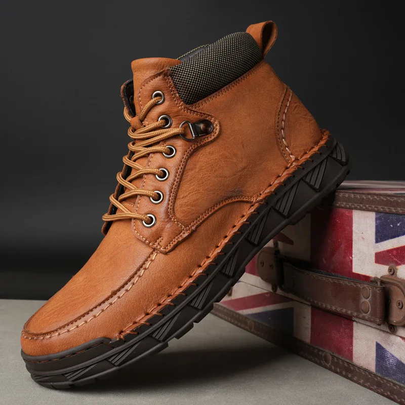 

Autumn Winter Thick soled Men's Chelsea Boots Outdoor Sports Warm Men's Snow Boots