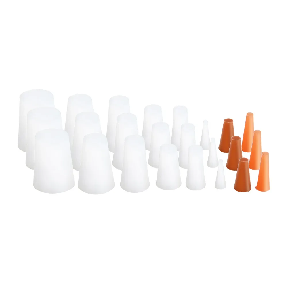 100Pcs High Temp Masking Plugs Powder Coating Auto Outdoor Accessories Silicone Cone Plugs Assortment Kit Liquid Rubber