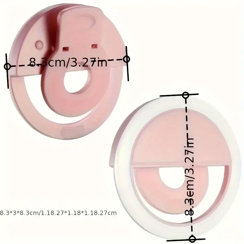 1pc USB Charging LED Selfie Ring Light, Compatible with Various Mobile Phones, Phone Lens LED Selfie Lamp for Enhanced Selfie .