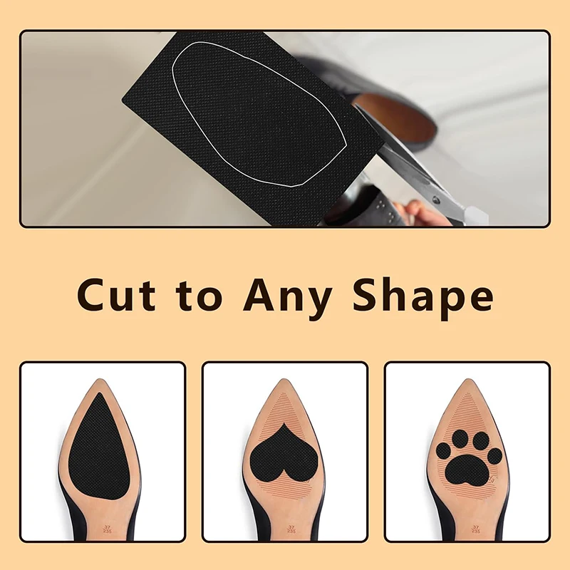 4Pcs Enhanced Cuttable Rubber Grip Tape Ultra-Thin Strong Adhesive Non-Slip Sheets Waterproof Anti-Vibration Heat Resistant Pads
