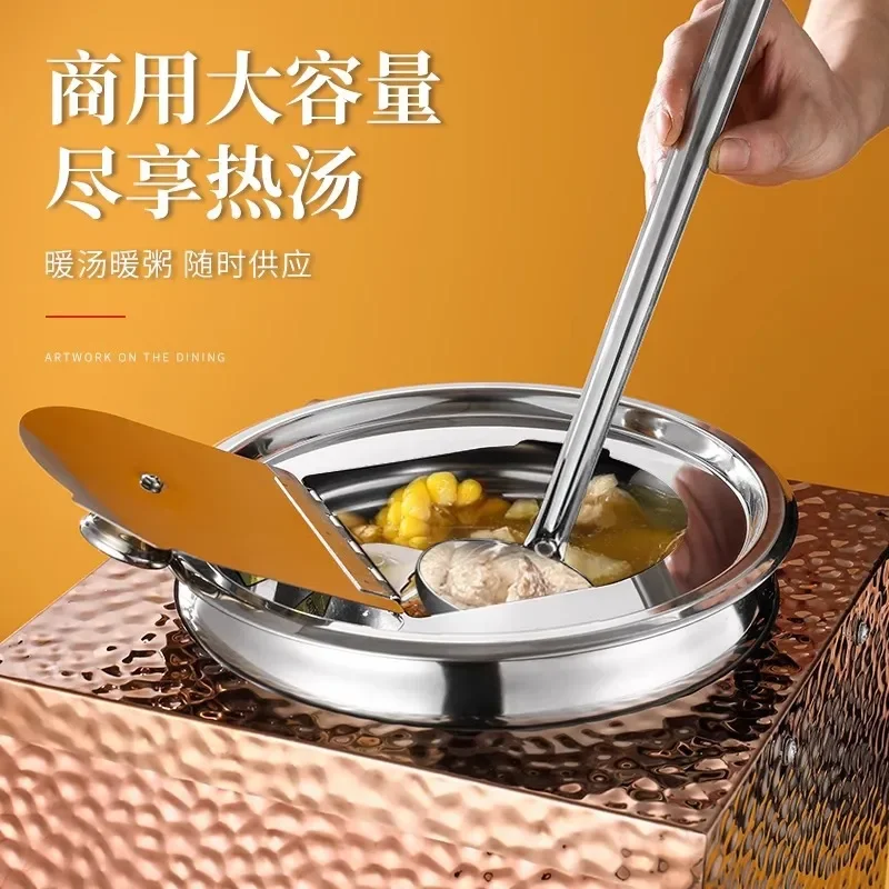 Numerical control hotel buffet insulation furnace electric heating insulation pot electronic warm soup pot commercial buffet