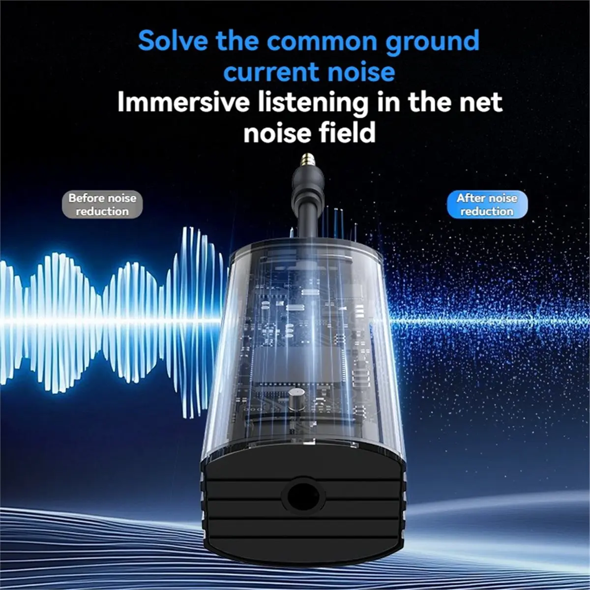 DT75BG 3.5mm Audio Common Ground Isolator Anti Interference and Noise Canceller Noise Filter for Car Audio System Home Stereo