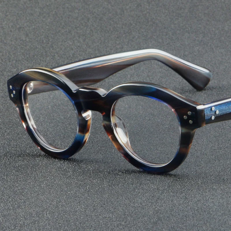 

Eyewear Acetate Rivets Retro Thick Reading Eyeglass Frames For Men Women Luxury Japan Style Prescription Glasses Frame