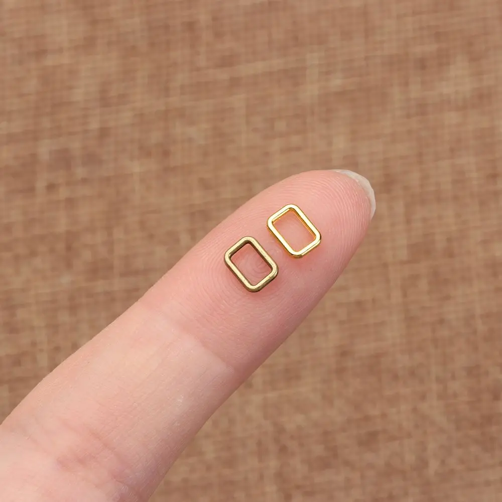 20pcs 4mm Accessories Tri-glide Square/Triangle Buttons Luggage Hardware Doll Bag Buckle Diy Dolls Bag