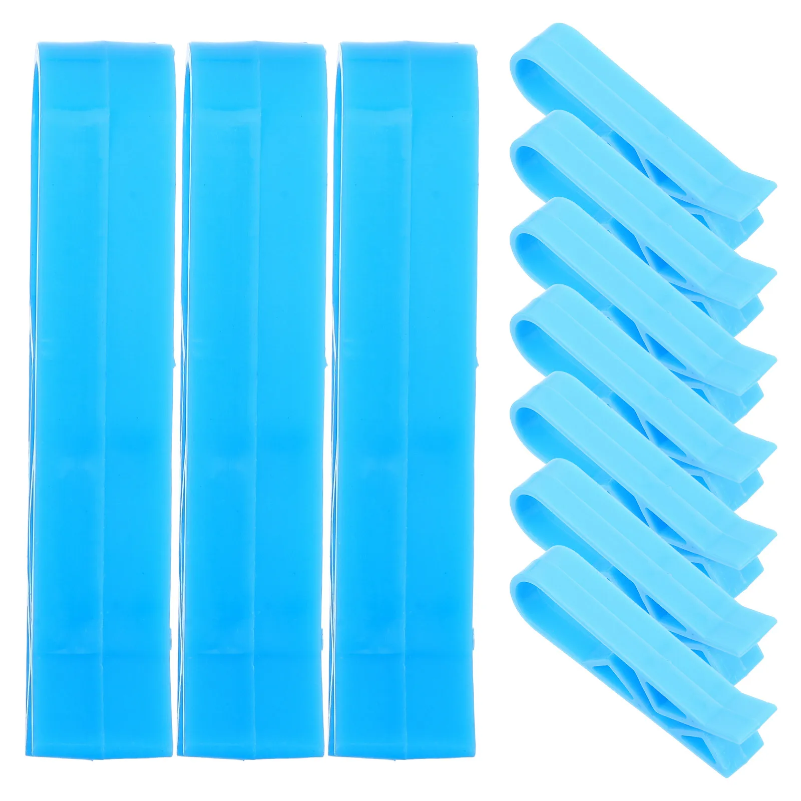 

100pcs Garbage Bag Clips Trash Can Clamps Plastic Bin Fixing Tools Home Kitchen Toilet Office Supplies Blue