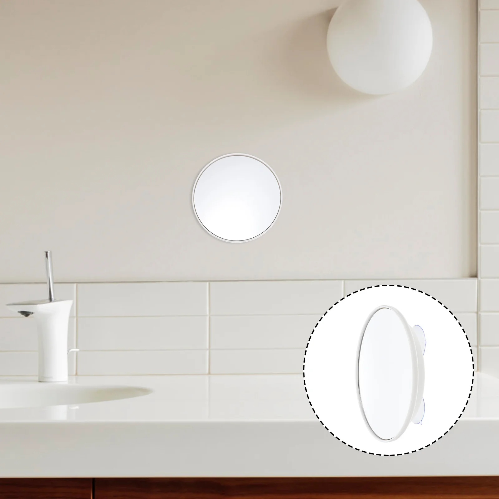 

Magnified Vanity Mirror with Suction Cups Make Mirrors Travel Makeup Magnifying