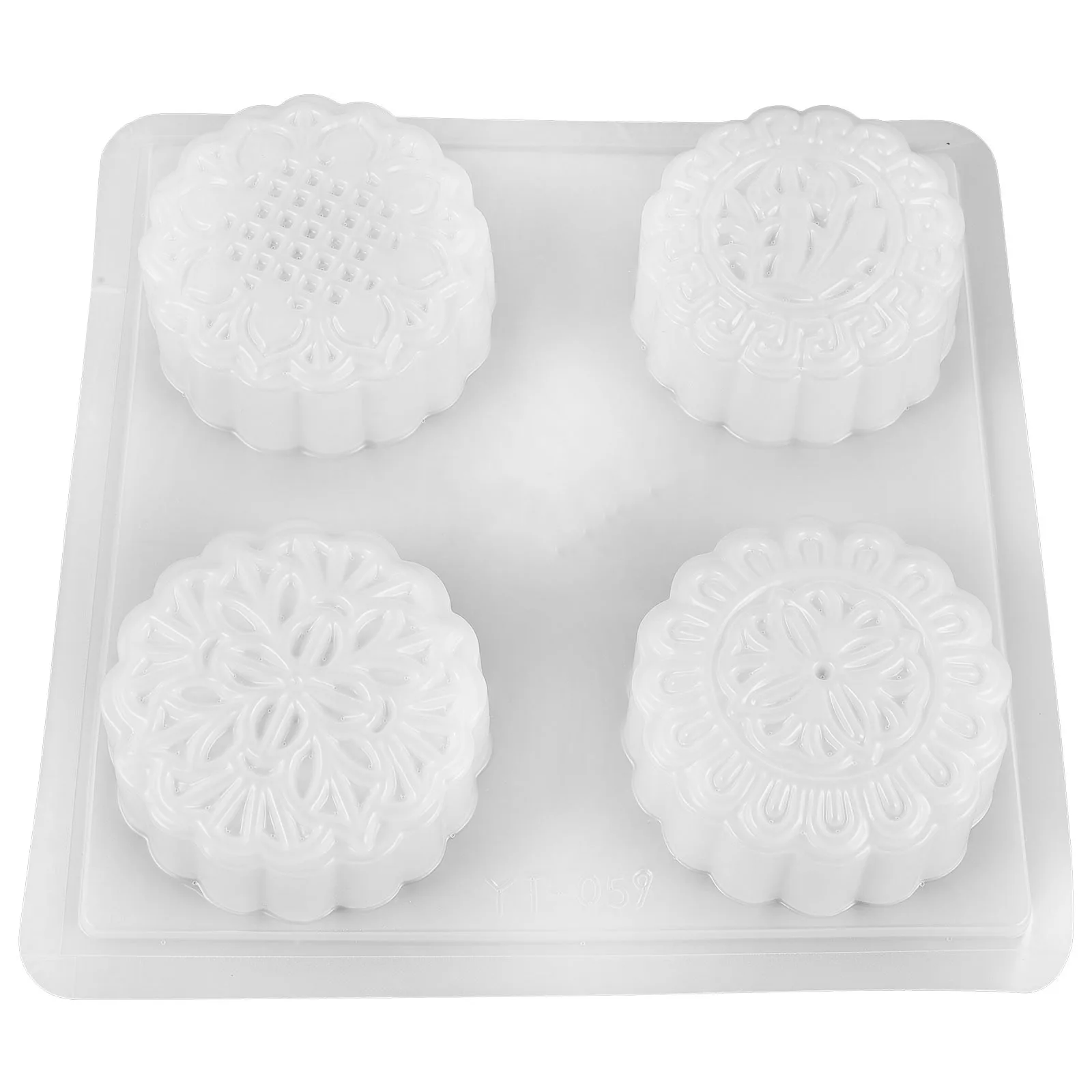

Circular Moon Cake Mold White PP Material DIY Cookie Molds Baking Pastry MultiFunction Chocolate Tools Kitchen Use Easy Clean