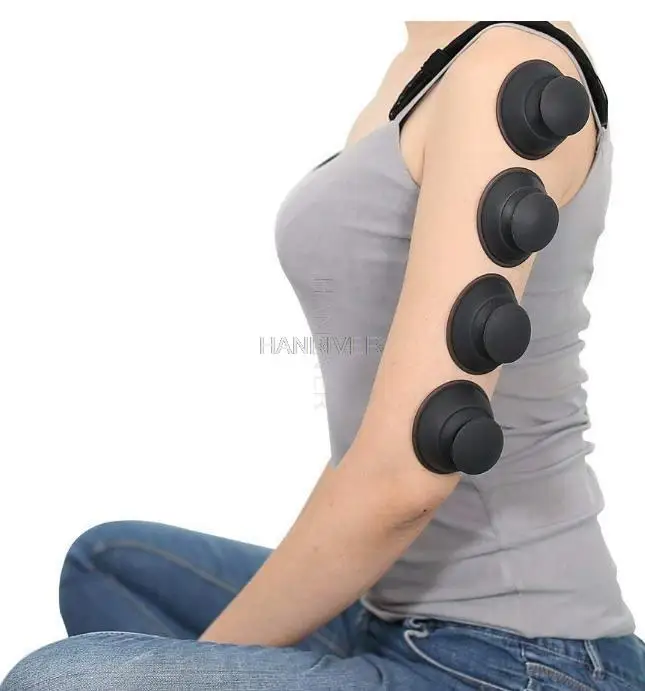 4Piece Portable Vacuum Cupping Device Scraping Dampness Removing Cupping Cup Silicone Cupping