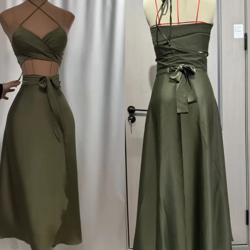 

Summer New Solid Color Strapless Fitted Top Fashion High Waisted A-Line Skirt 2 Piece Set Sexy Women Beach Vacation Matching Set