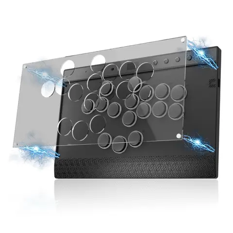 Haute42 Magnetic Hitbox Leverless Controller Button Rim Arcade Controller For PC/PS4/PS5/Switch Stickless Arcade Stick Hitbox