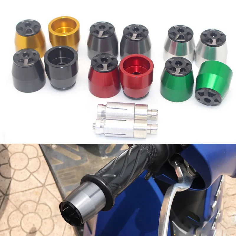 

Universal 22mm CNC Aluminum Motorcycle Handlebars Grips Ends Bar Ends Handlebars Caps For Kawasaki Yamaha Honda