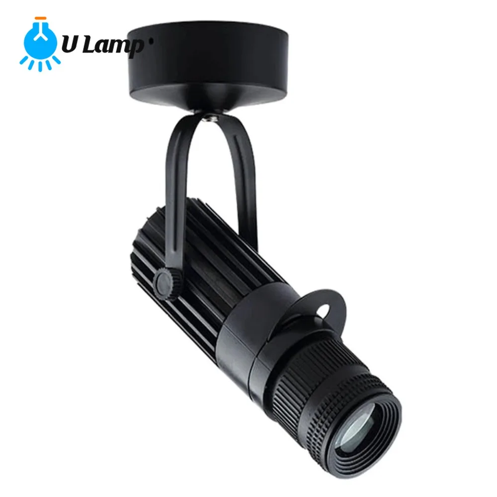 

Black White Shell LED Spotlight 3w 15w Adjustable Angle for Clothing Shop Windows Showroom Exhibition Hall