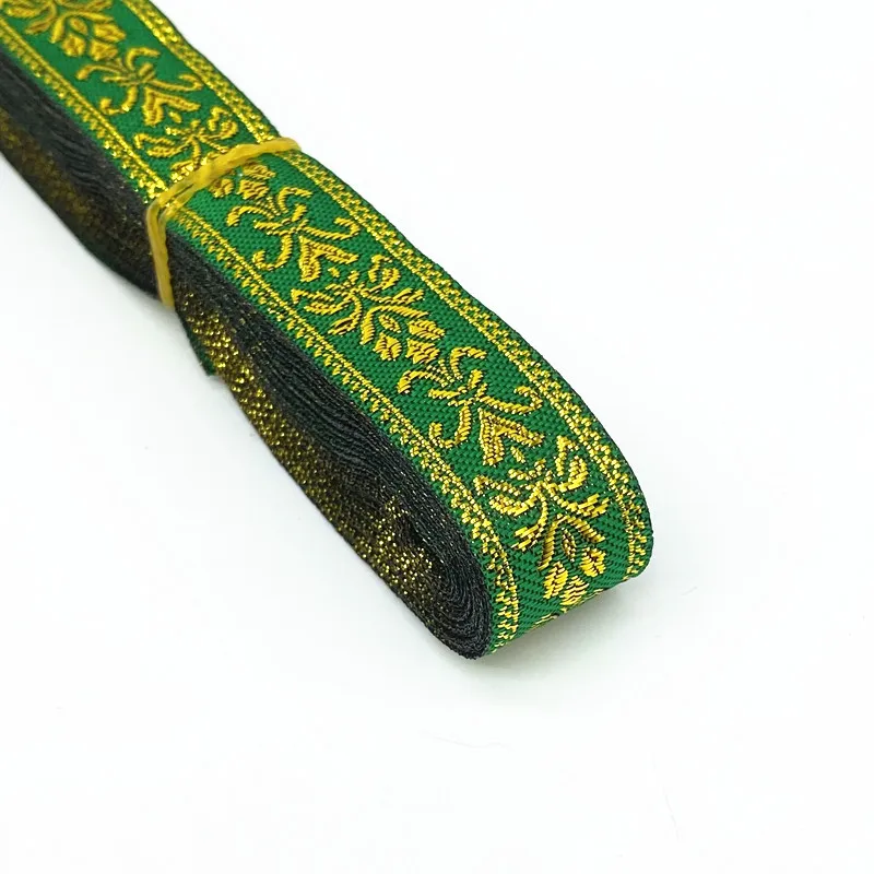 7 yards 20mm 25mm Gold Color Silver Vintage Ethnic Embroidery Ribbon Boho Lace Trim DIY Clothes Bag Embroidered Fabric