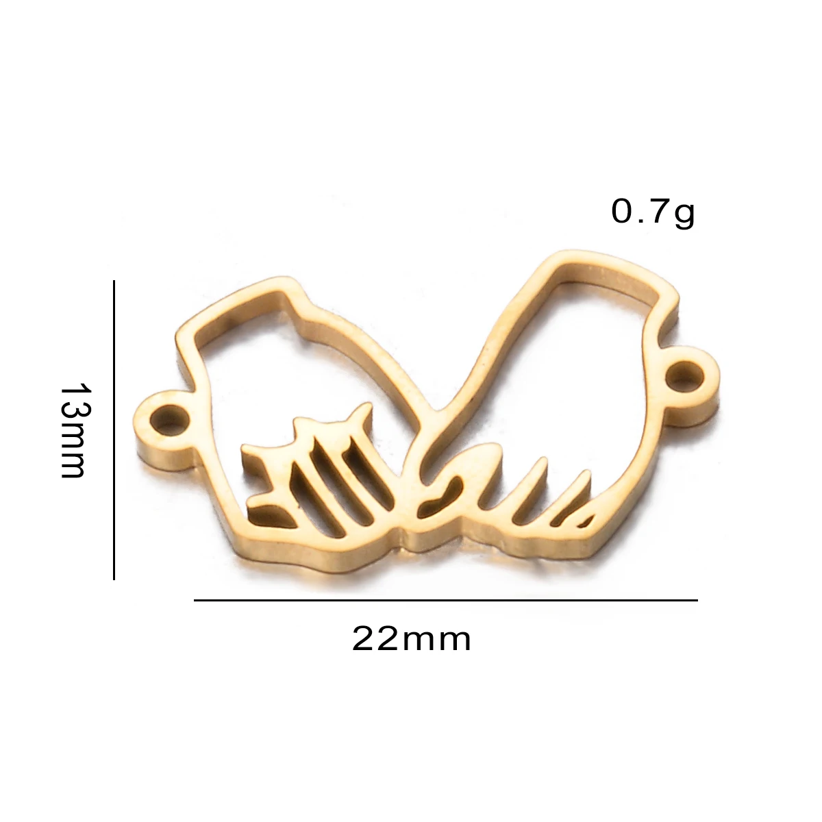 10 Uds. De dijes de corazón de amor de acero inoxidable, colgante, conector de mano para DIY, collar, pendientes, pulsera, suministros para