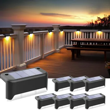 1pcs 4pcs Solar Deck Lights Outdoor Solar Lights Waterproof Garden Light Solar Stairs Light for Patio Stairs Railing Pathway