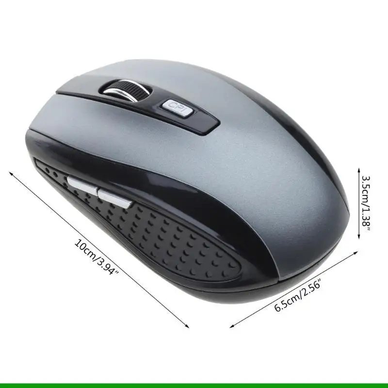 U55C 2.4G mouse óptico sem fio ergonômico com botões USB Receiver 6, DPI para laptop, PC, computador, notebook