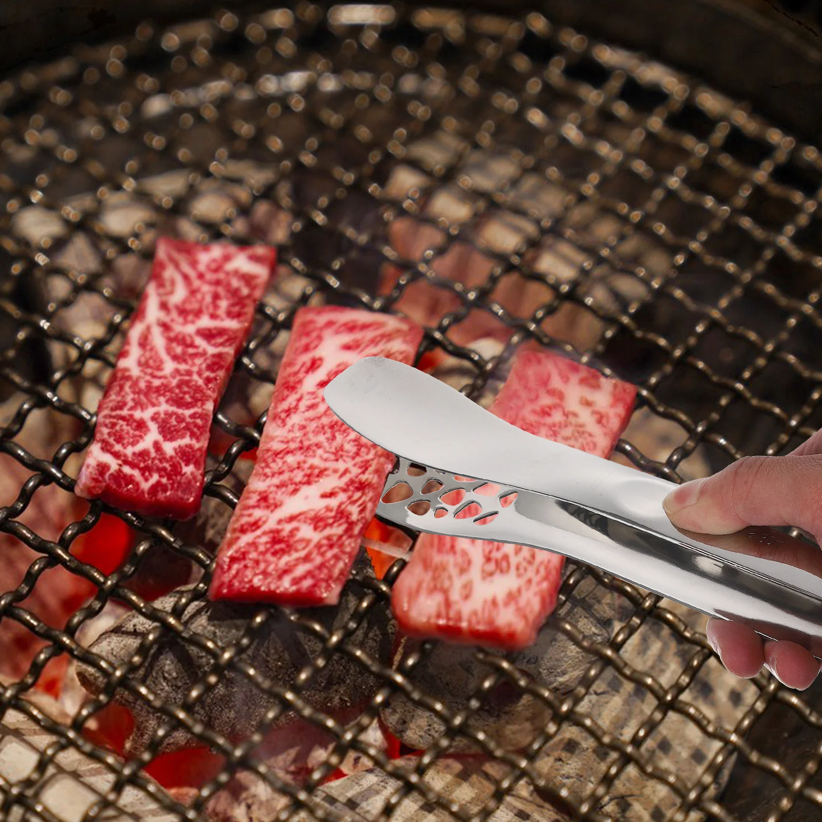 

Stainless Steel Food Clip Heavy Duty Bbq Tongs Heat Resistant Rust Proof Kitchen Cooking Tool For Grilling Steak Bread