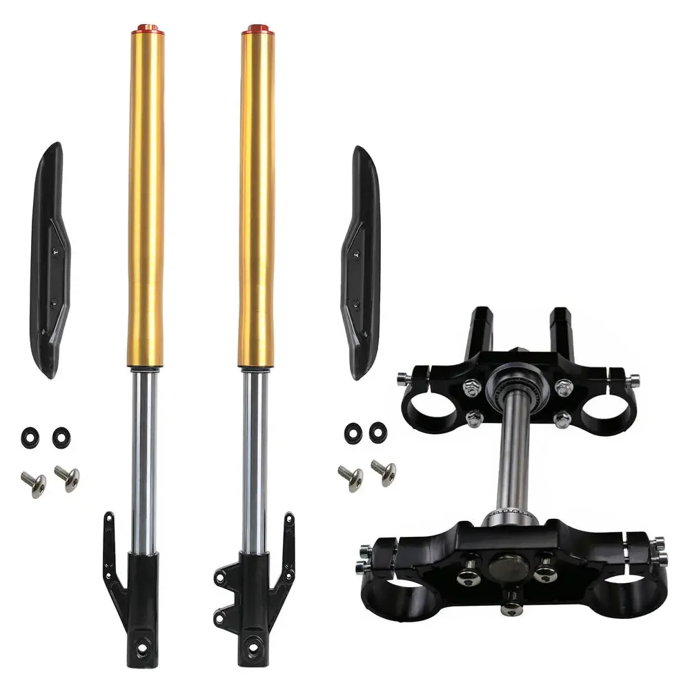 12mm Axle 630mm Front Forks Shock with 45mm 48mm Triple Tree Clamps Kit for Motorcycles 70CC 110CC 125CC CRF50 XR50