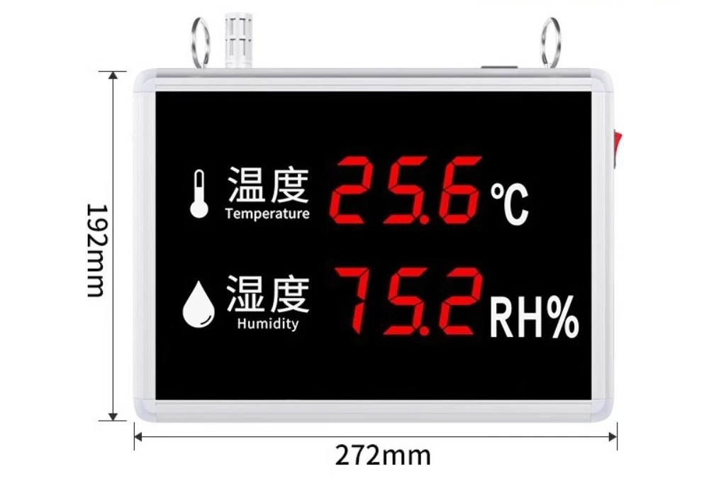 Industrial Temp Humidity Measuring Control Instrument Digital Screen Sensor Transmitter With Audible Visual Alarm Display Board