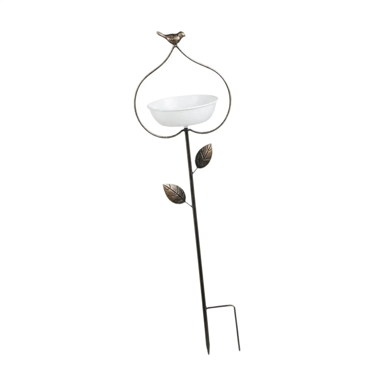 Bird Bath Feeder Garden Birdfeeder Unique Metal Easy to Use Food Container Outdoor Birdbath for Outdoor Garden