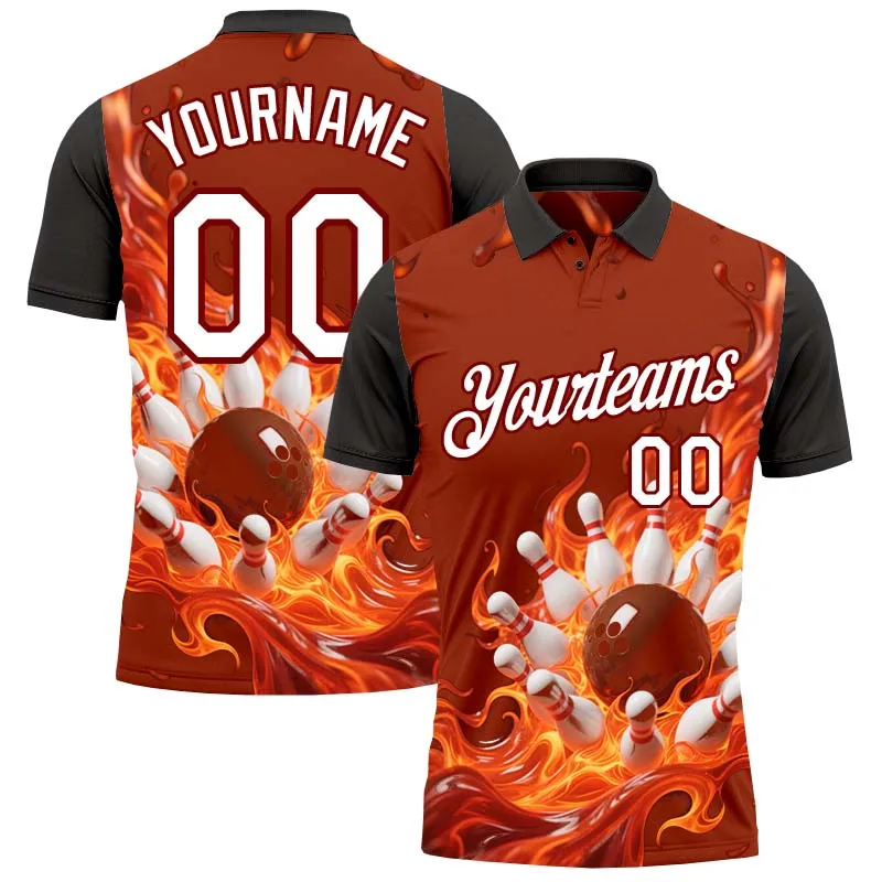 Summer Shirts Women For Men Personalized Bowling Polo Shirt 3D Print Golf Shirts Custom Your Name