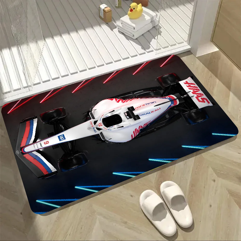 Haas F1 Team Floor Mat Doormats Home Carpet Foot Mat Bathroom Absorbent Mats Anti-Slip Mats Home Decor Supplies Carpets