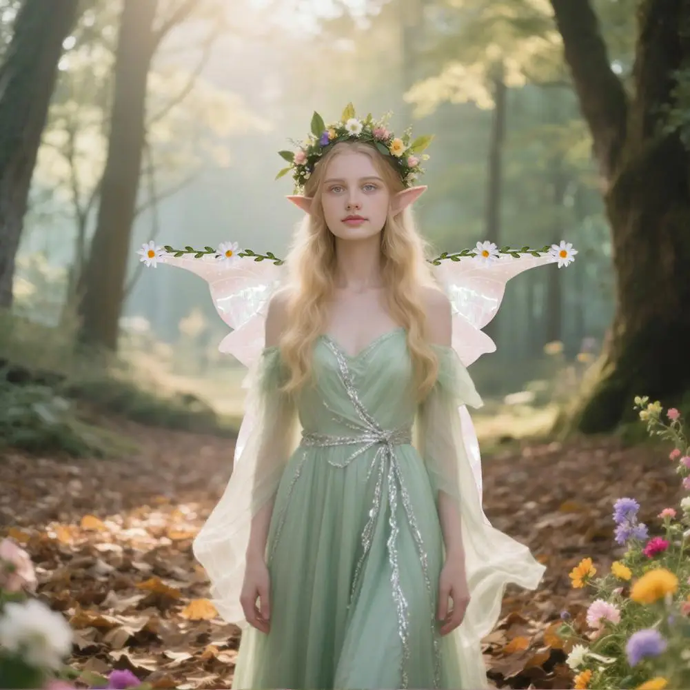 Skrzydła Elfów do Przebierania dla Dorosłych Kobiet Dziewcząt Skrzydła Motyla Księżniczki Anioła Halloween Kostiumy Cosplay Wróżki 2025
