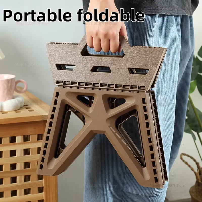 Portable Ergonomic Folding Stool Lightweight Compact High Load Durable Chair For Outdoor Fishing Camping Barbecue Picnic Hiking