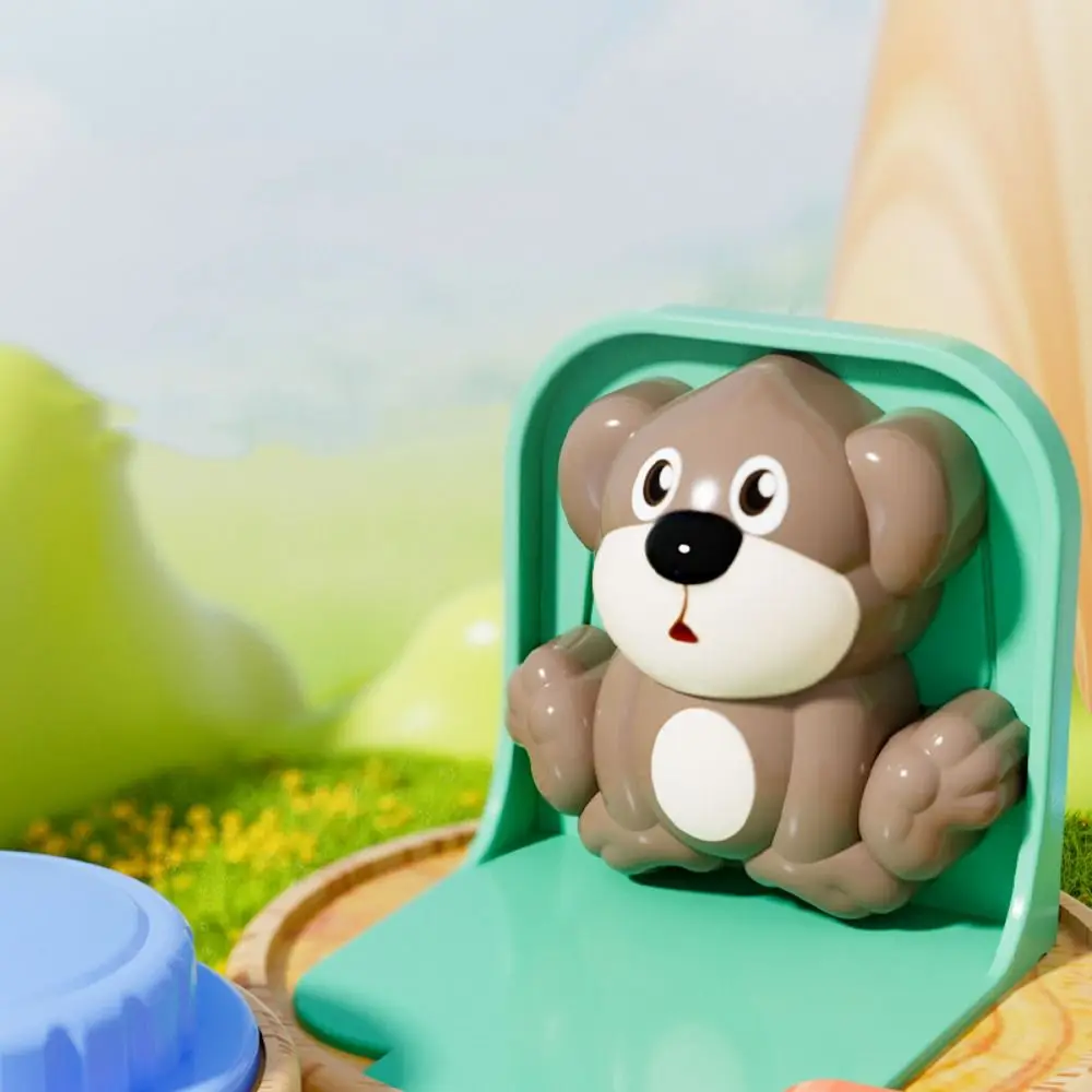 Montessori peekaboo interruptor caixa botão animais dos desenhos animados interativo caixa de brinquedo animal abs colorido brinquedo sensorial crianças presentes