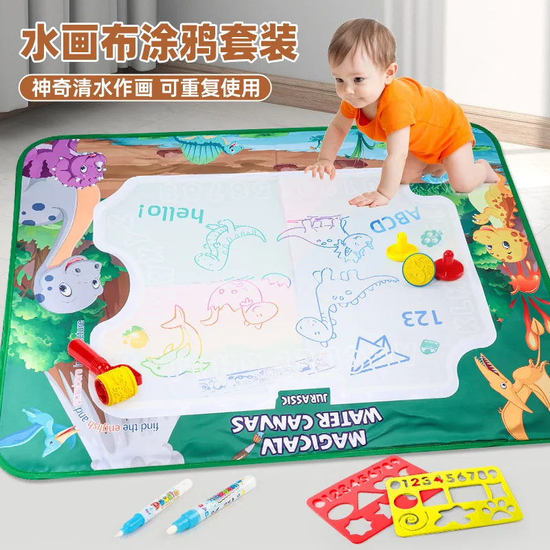 Tapis de dessin à l'eau magique, planche de peinture réutilisable avec stylos, jouets éducatifs Montessori pour enfants, cadeau d'halloween et de noël