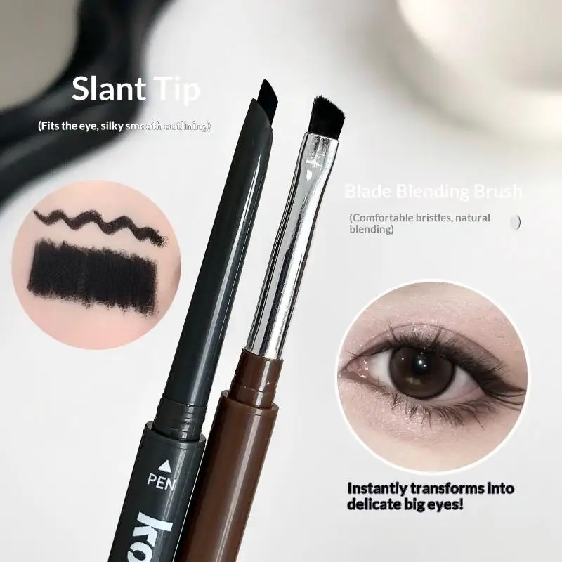 Double-headed Eyeliner Gel Pen Fade Proof Quick Dry Non Smudge Dual Tip Eyeliner Pencil for Daily Office Makeup