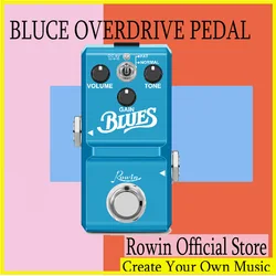 Rowin LN-321 BLUES Mini Overdrive Guitar Effect Pedal Ture Bypass Full Metal Case With Fat And Normal Modes