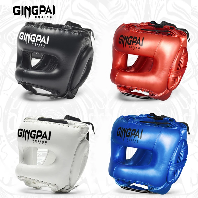 

Closed Head Protection Nose Bridge Boxing Fighting Helmet Full Surrounding Training Protector Free Combat Mask Head Gear