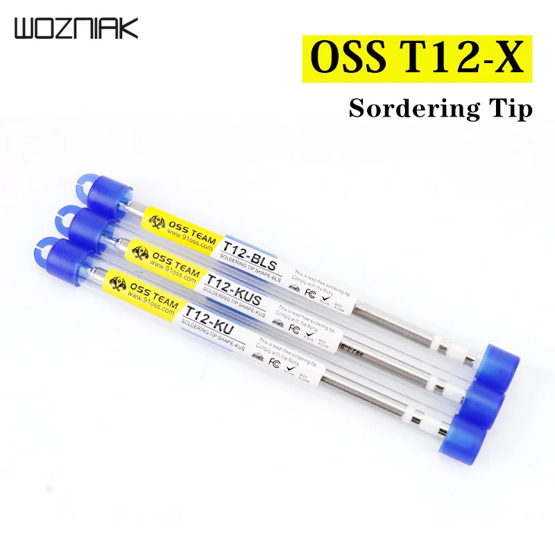 OSS T12 Series Soldering Iron Tips Replacement Heater Solder Head Quicko Tips T12-X Tips BLS/BJS/SKUS/KU/SUK/LS/ILS Tip