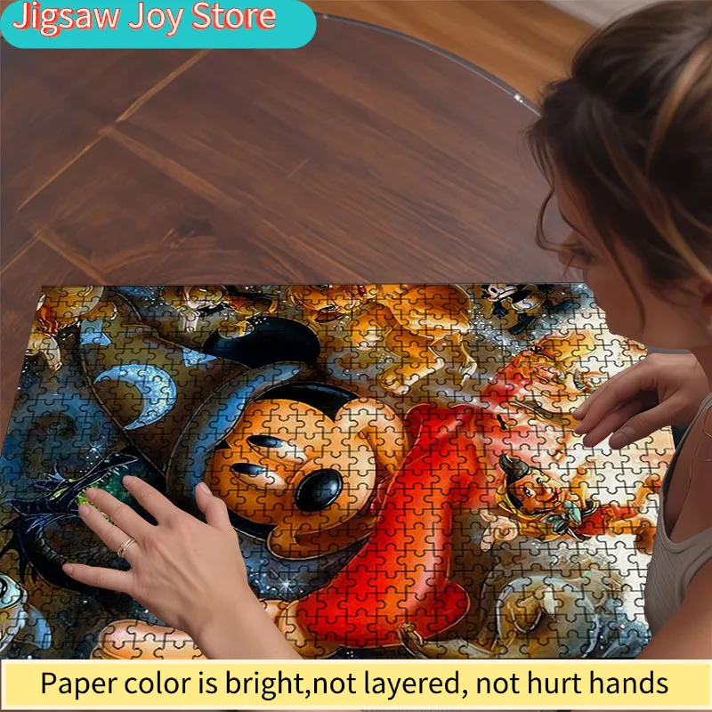 

Красочный пазл-головоломка «Микки Маус Фантазия» | Яркий абстрактный дизайн, мультяшный волшебный узор, увлекательный и развлекательный, Fam